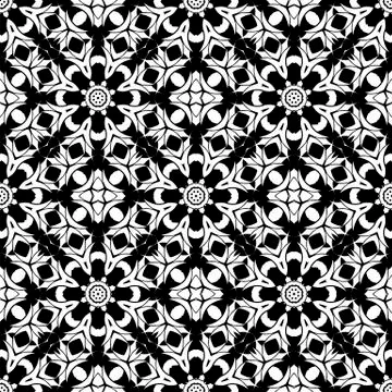 Ornamental Seamless Line Pattern 스톡 일러스트