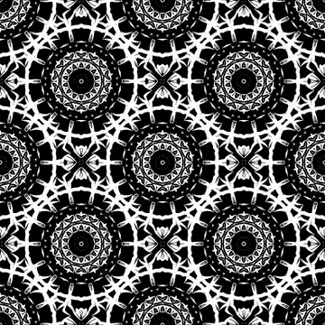 Ornamental Seamless Line Pattern 스톡 일러스트