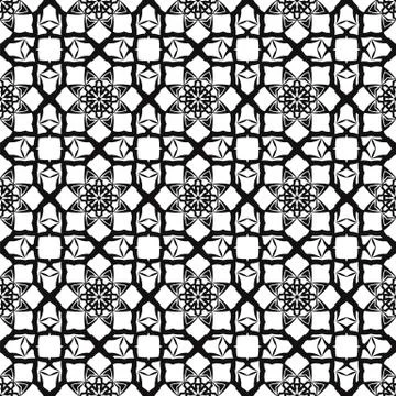 Ornamental Seamless Line Pattern 스톡 일러스트