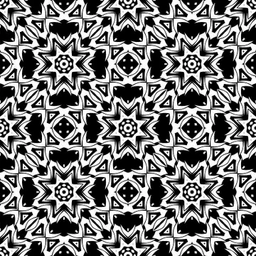 Ornamental Seamless Line Pattern 스톡 일러스트