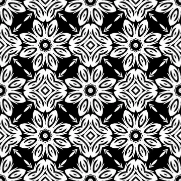 Ornamental Seamless Line Pattern 스톡 일러스트