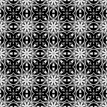 Ornamental Seamless Line Pattern Stock Illustration