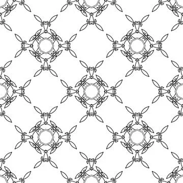 Ornamental Seamless Line Pattern Illustrazione stock
