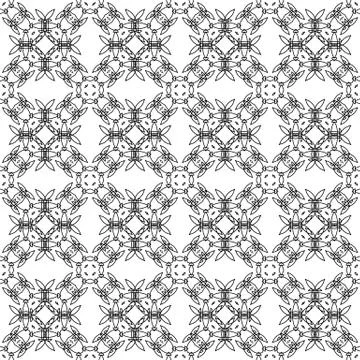 Ornamental Seamless Line Pattern Illustrazione stock