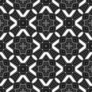 Ornamental Seamless Line Pattern Illustrazione stock