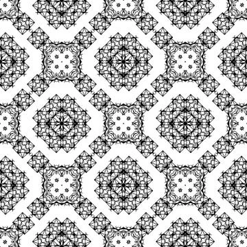Ornamental Seamless Line Pattern 스톡 일러스트