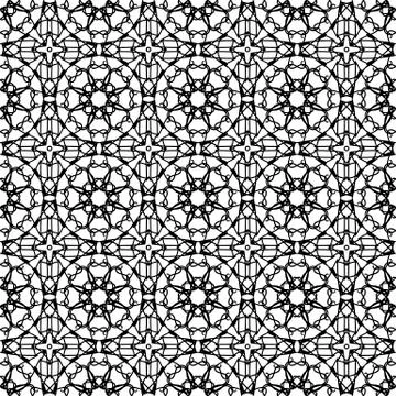 Ornamental Seamless Line Pattern 스톡 일러스트