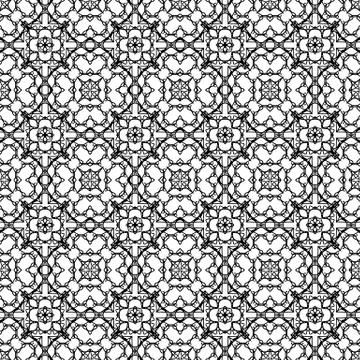 Ornamental Seamless Line Pattern Stock Illustration