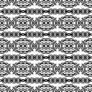 Ornamental Seamless Line Pattern Stock Illustration