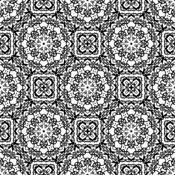 Ornamental Seamless Line Pattern Stock Illustration