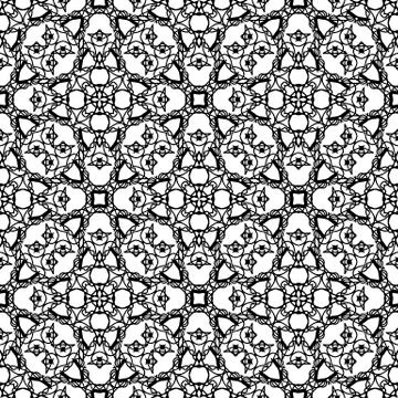 Ornamental Seamless Line Pattern Illustrazione stock