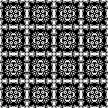 Ornamental Seamless Line Pattern 스톡 일러스트