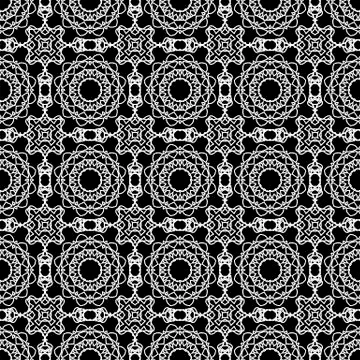 Ornamental Seamless Line Pattern 스톡 일러스트