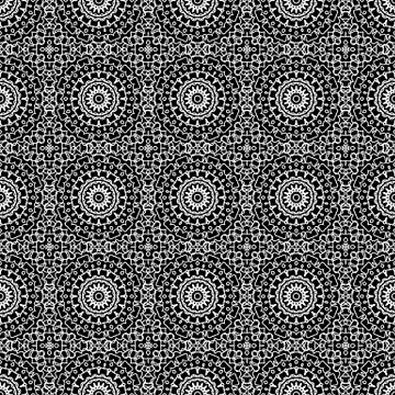 Ornamental Seamless Line Pattern 스톡 일러스트