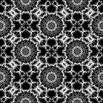 Ornamental Seamless Line Pattern 스톡 일러스트
