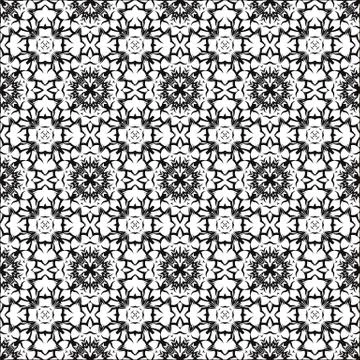 Ornamental Seamless Line Pattern 스톡 일러스트