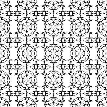 Ornamental Seamless Line Pattern Illustrazione stock
