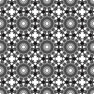 Ornamental Seamless Line Pattern 스톡 일러스트