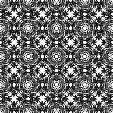 Ornamental Seamless Line Pattern 스톡 일러스트