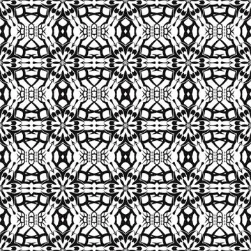Ornamental Seamless Line Pattern 스톡 일러스트