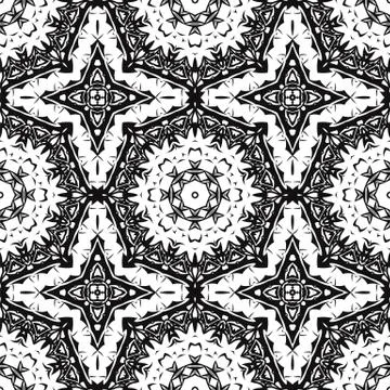 Ornamental Seamless Line Pattern Stock Illustration