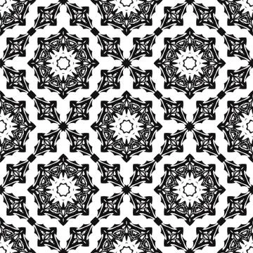 Ornamental Seamless Line Pattern 스톡 일러스트
