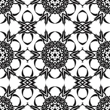 Ornamental Seamless Line Pattern. 스톡 일러스트