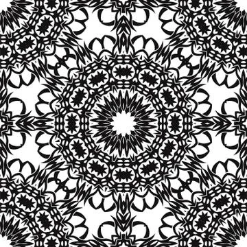 Ornamental Seamless Line Pattern 스톡 일러스트