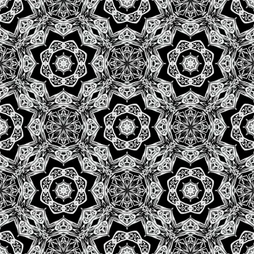 Ornamental Seamless Line Pattern. 스톡 일러스트