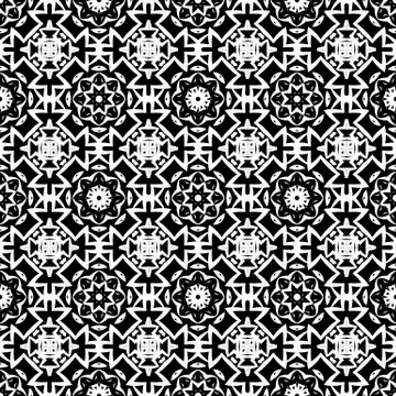 Ornamental Seamless Line Pattern Stock Illustration