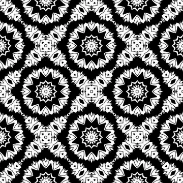 Ornamental Seamless Line Pattern 스톡 일러스트