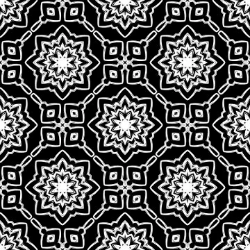 Ornamental Seamless Line Pattern Illustrazione stock