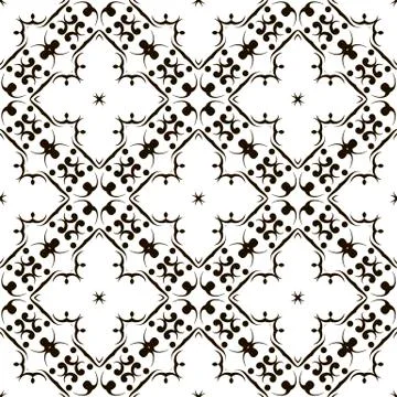 Ornamental Seamless Line Pattern Illustrazione stock