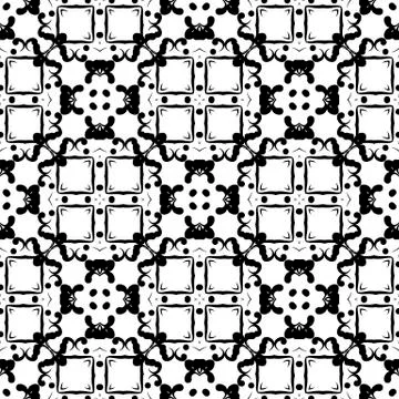 Ornamental Seamless Line Pattern 스톡 일러스트