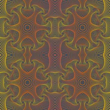 Ornamental seamless pattern with 3D illusion Stock Illustration