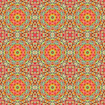 Ornamental seamless pattern. Abstract red geometrical vector Stock Illustration