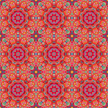 Ornamental seamless pattern. Abstract red geometrical vector bac Illustrazione stock