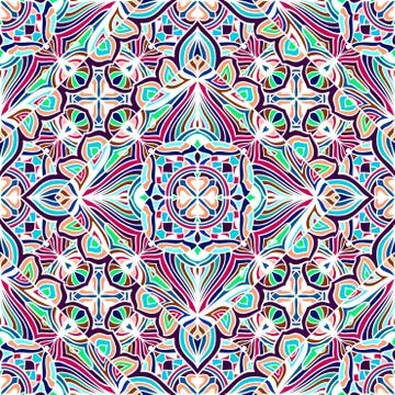 Ornamental seamless pattern can be used for wallpaper, website background, te Stock Illustration