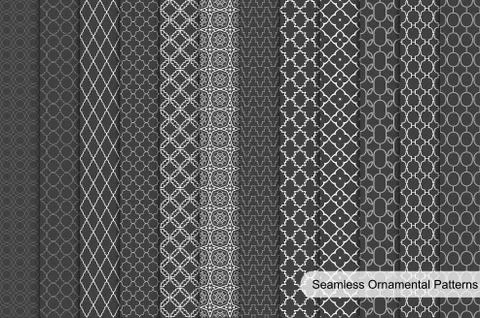 Ornamental seamless patterns. Illustrazione stock
