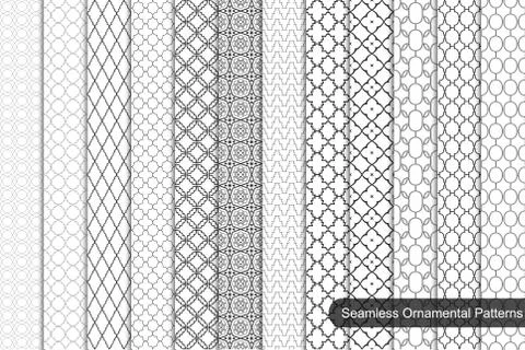 Ornamental seamless patterns. イラスト素材