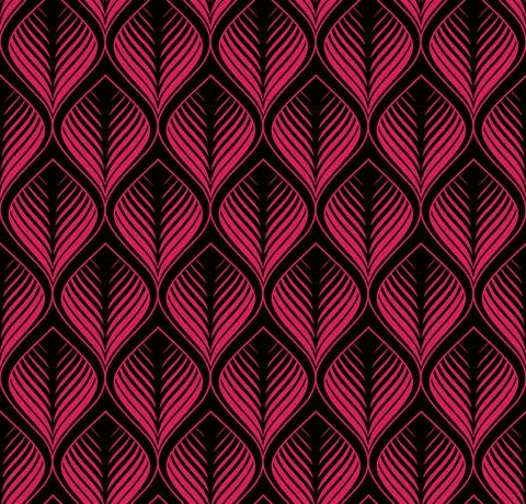 Ornamental seamless vector pattern with stylized petals and leaves. Stock Illustration