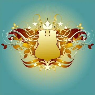 Ornamental shield background Stock Illustration