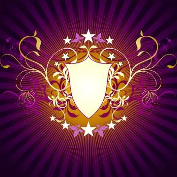 Ornamental shield background Ilustração Stock