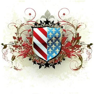 Ornamental shield background Stock Illustration