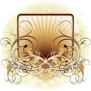 Ornamental shield background Stock Illustration