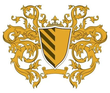 Ornamental shield background Stock Illustration