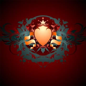 Ornamental shield Illustrazione stock