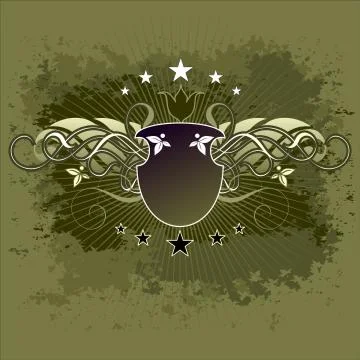 Ornamental shield Illustrazione stock