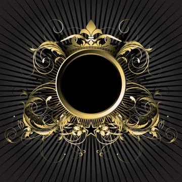 Ornamental shield Stock Illustration