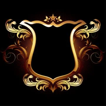 Ornamental shield Stock Illustration